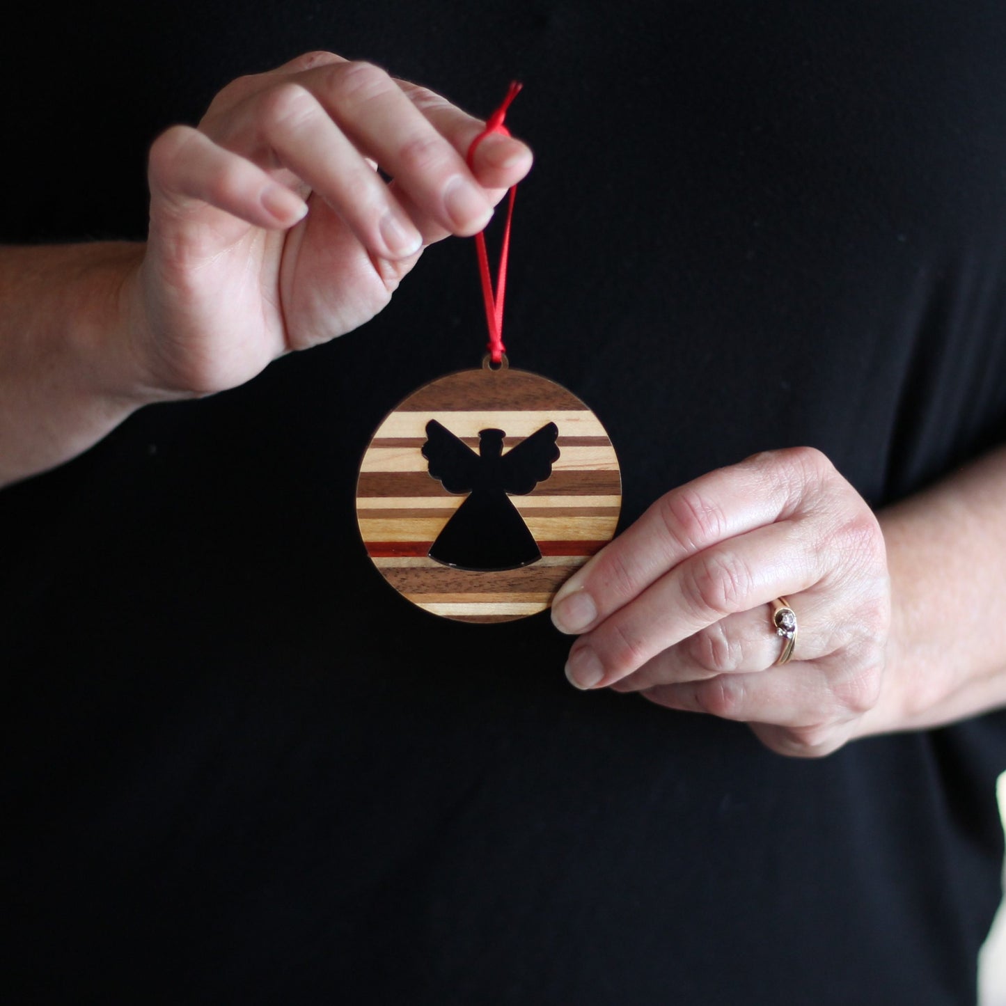 Handmade Wooden Christmas Ornaments | Snowflake, Angel, Christmas Tree, Star, Snowman, Nativity image 12