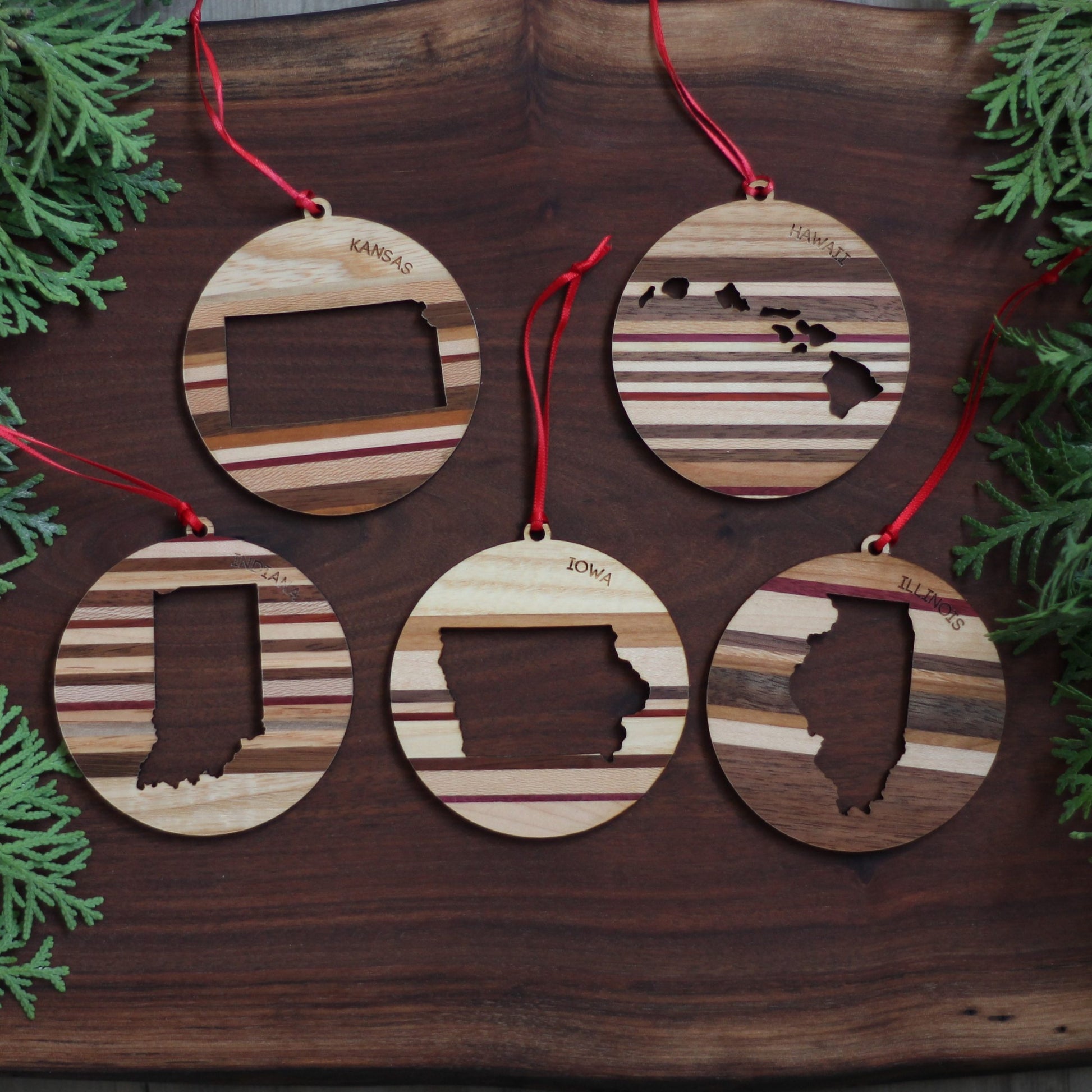 Handmade Wooden State Outline Ornaments | All 50 States image 11