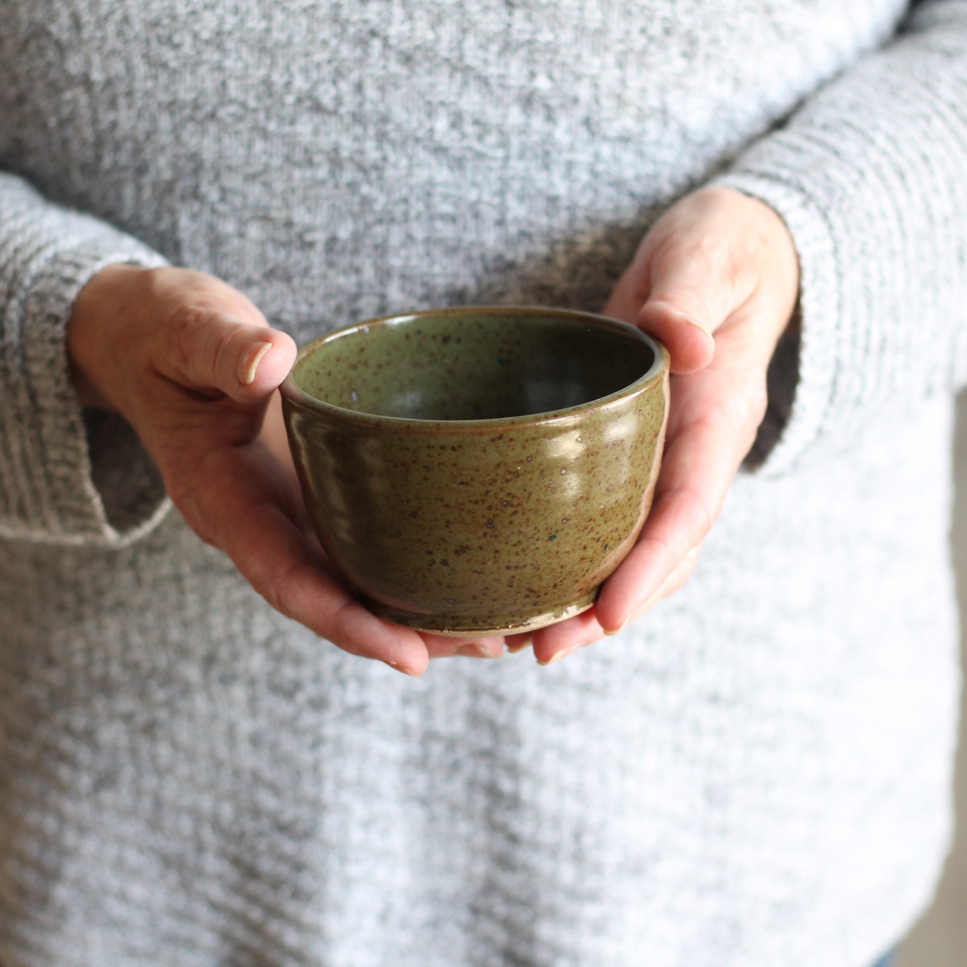 SECONDS SALE | Handmade Pottery | Condiment Dish - Olive image