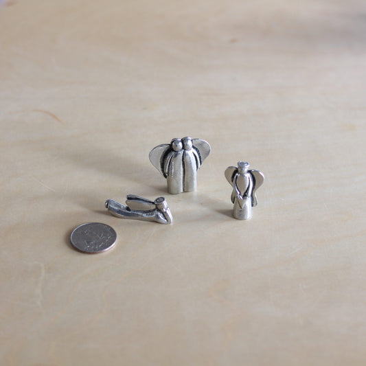 Handmade Pewter Mini Figurines | 3 pc. Angel Set image 1