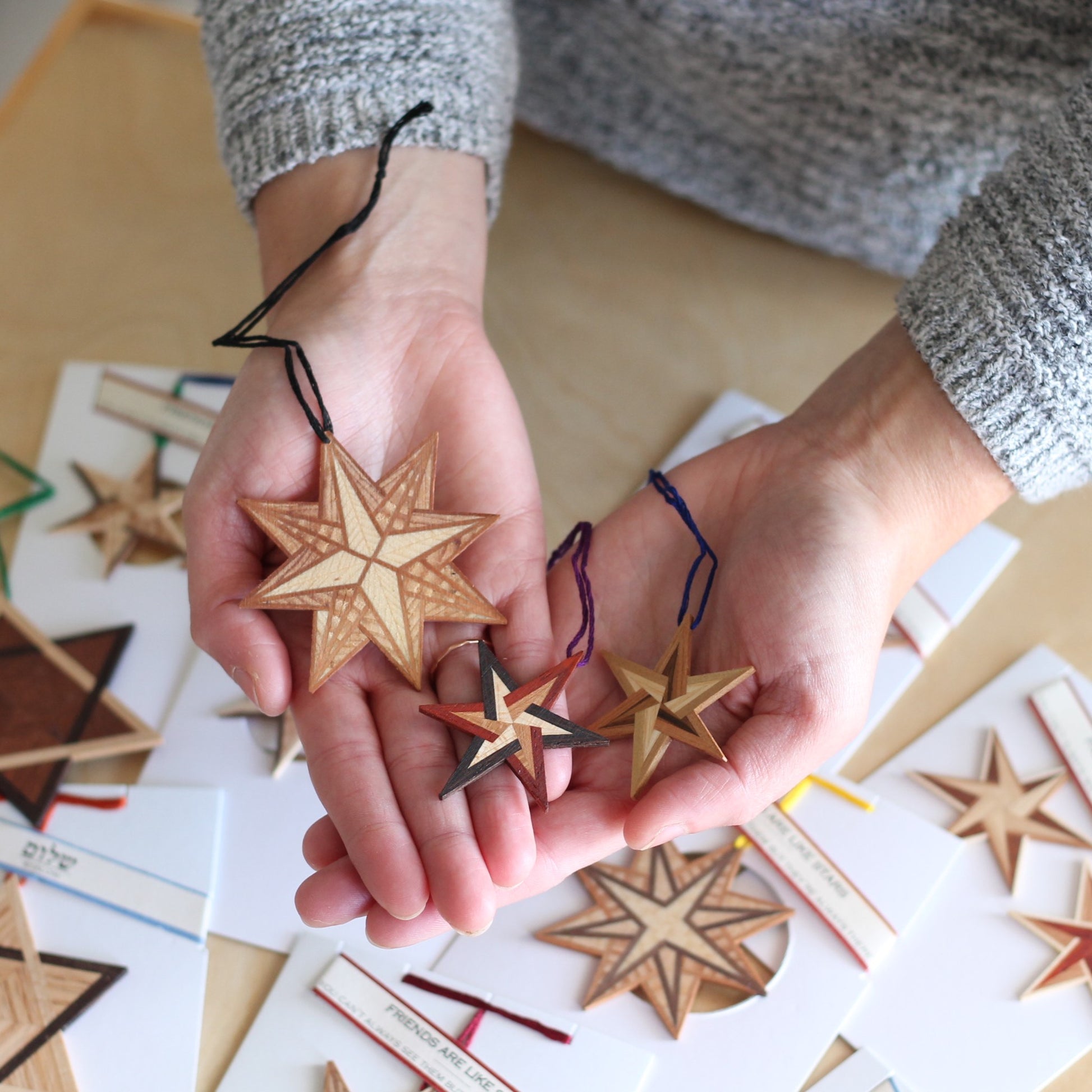 Handmade Wooden Christmas Ornaments | Friendship Stars image 5