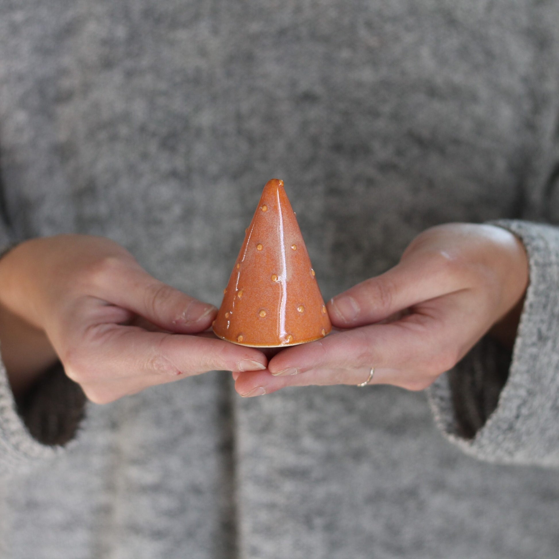 Handmade Tiny Ceramic Trees - Orange $12 image