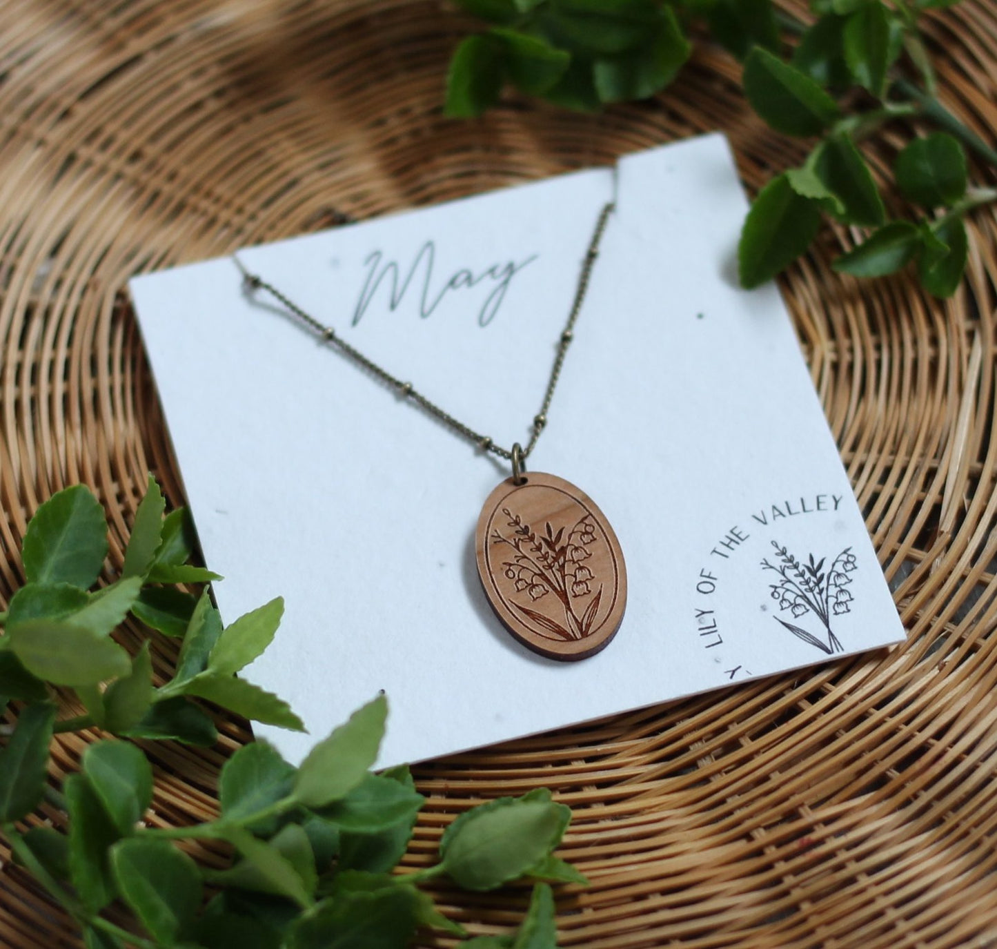 Birth Month Flower Necklace - May image 0