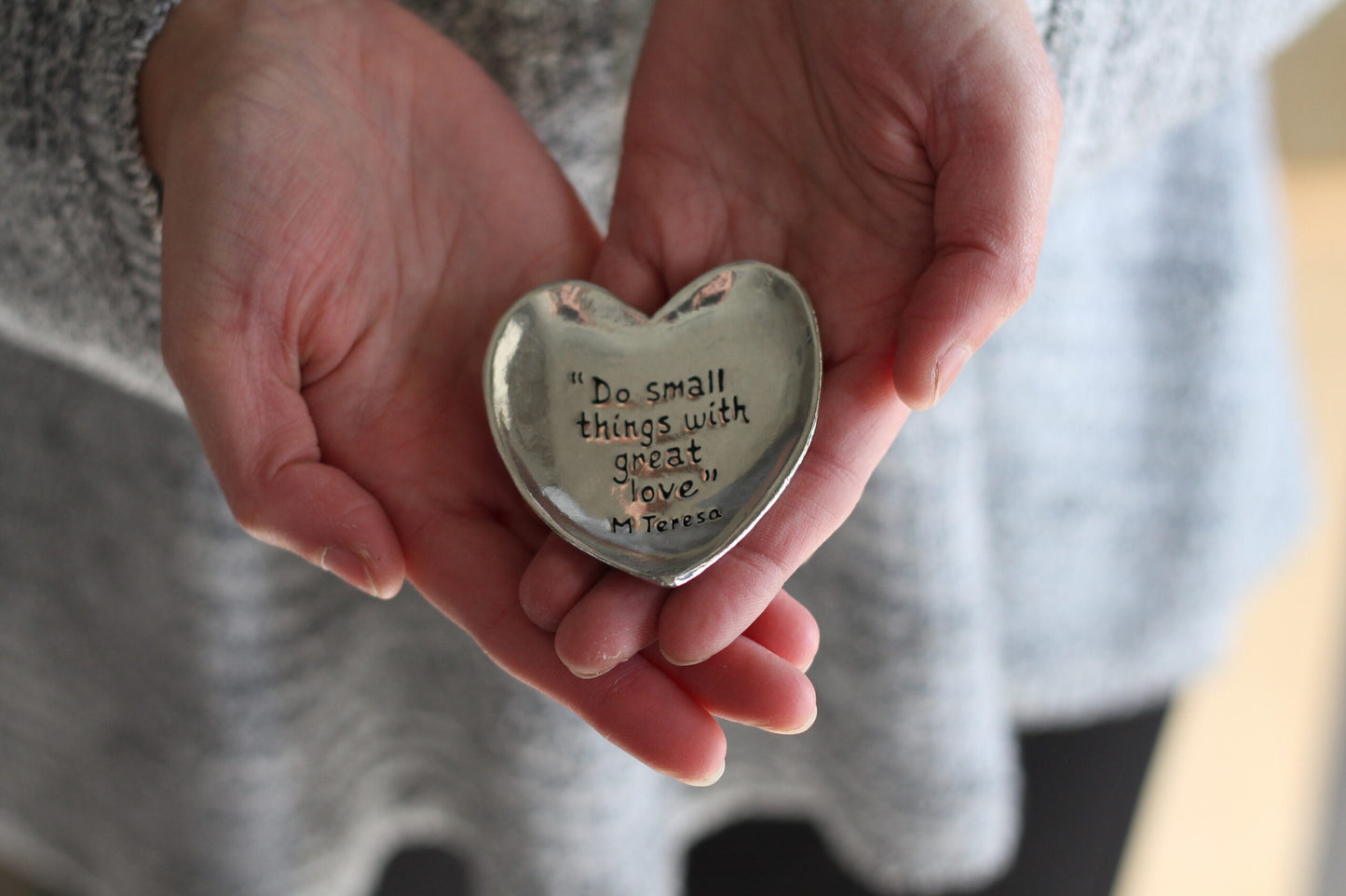 Handmade Pewter Charm Bowl - Do Small Things $20 image